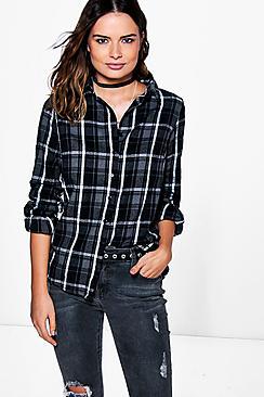 Boohoo Mandy Oversized Check Shirt