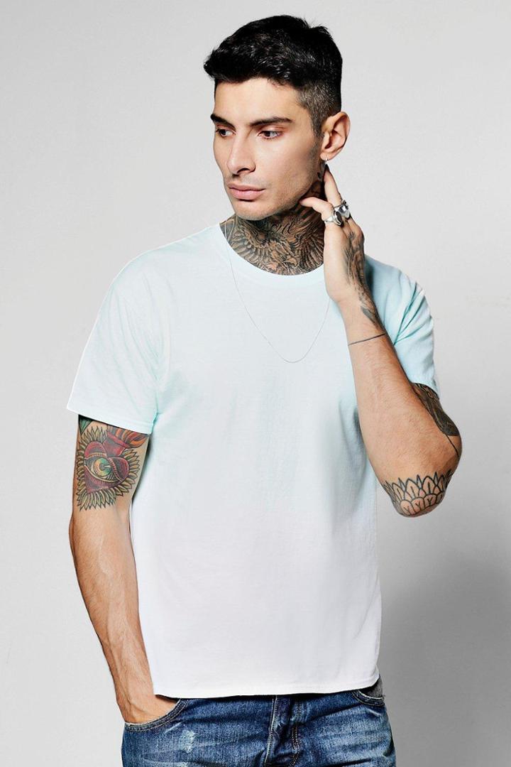 Boohoo Mint Ombre Bleach T-shirt Mint