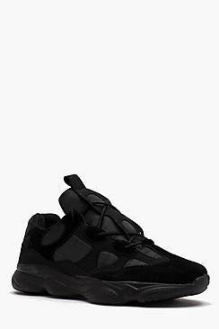 Boohoo Contrast Panel Bubble Sole Mesh Chunky Trainer