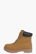 Boohoo Grace Padded Cuff Lace Up Hiker Boot