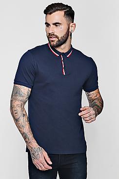 Boohoo Sports Stripe Collar Polo