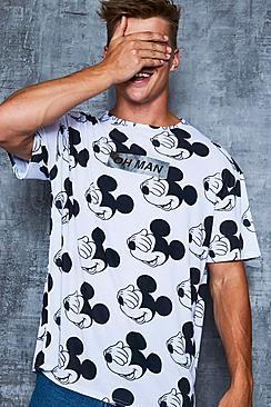 Boohoo Disney Print 'oh Man' Slogan Oversized T-shirt