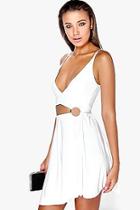 Boohoo Ella O Ring Cross Front Dress