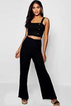 Boohoo Lucy Linen Wide Leg Trouser