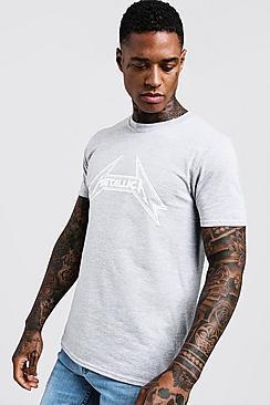 Boohoo Metallica Logo License T-shirt