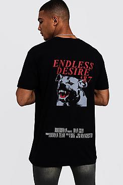 Boohoo Oversized Man Large Back Print T-shirt