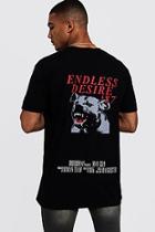 Boohoo Oversized Man Large Back Print T-shirt