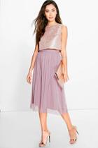 Boohoo Boutique May Jacquard Top Midi Skirt Co-ord Set Multi