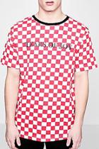Boohoo Tyga Tears Of Joy Checkerboard T-shirt