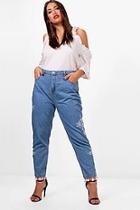 Boohoo Plus Demi Embroidered Tassel Trim Jeans