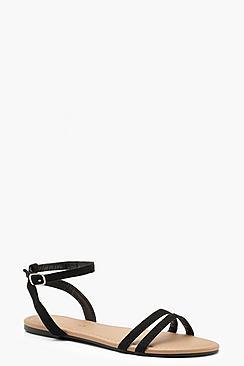 Boohoo 2 Part Basic Flat Sandals