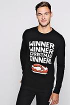 Boohoo Winner Christmas Jumper