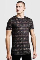 Boohoo Muscle Fit Gold Printed T-shirt