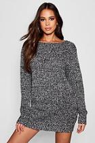 Boohoo Tall Marl Knit Jumper Dress
