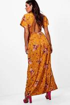 Boohoo Tall Sophie Open Back Floral Maxi Dress
