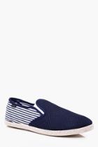 Boohoo Mix Panel Espadrilles Blue