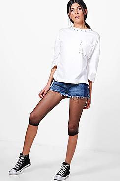 Boohoo Lacey Fishnet Cycling Shorts