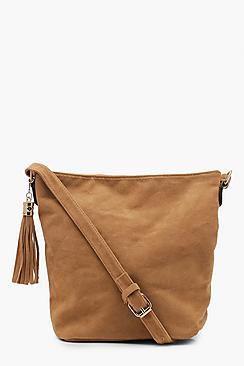 Boohoo Suedette Bucket Cross Body