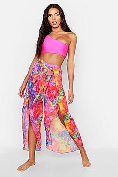 Boohoo Rainbow Tie Dye Beach Trousers