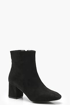 Boohoo Low Block Heel Ankle Shoe Boots