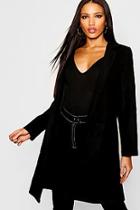 Boohoo Collared Pocket Wool Look Coat