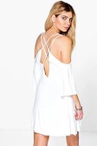 Boohoo Abbey Cross Back Swing Dress