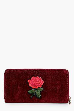 Boohoo Kerry Embroidered Floral Purse