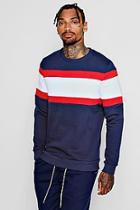 Boohoo Cut And Sew Colour Block Sweatshirt