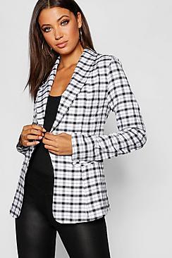 Boohoo Tall Checked Blazer