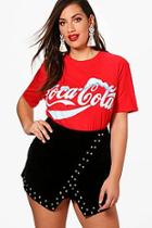 Boohoo Plus Georgia Coca Cola Slogan T Shirt