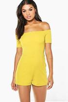 Boohoo Diana Off The Shoulder Playsuit