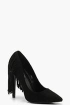 Boohoo Fringe Detail Court Shoes