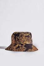 Boohoo Leopard And Chain Print Buckle Hat