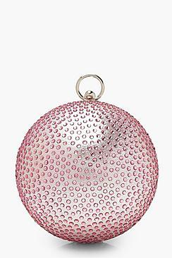 Boohoo Diamante Sphere Clutch