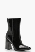 Boohoo Star Back Detail Pointed Shoe Boots