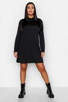 Boohoo Plus Basic Long Sleeve A-line Dress