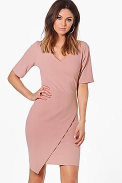 Boohoo Melissa Wrap Front Dress