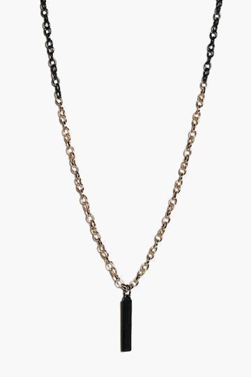 Boohoo Bar Half And Half Pendant Black