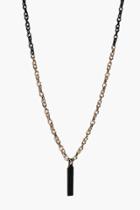Boohoo Bar Half And Half Pendant Black