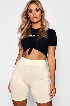 Boohoo Plus High Waisted Mini Cycle Shorts