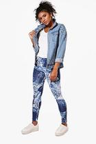 Boohoo Cosima Denim Effect Leggings