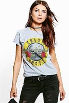 Boohoo Phoebe Guns N Roses Licence Band T-shirt