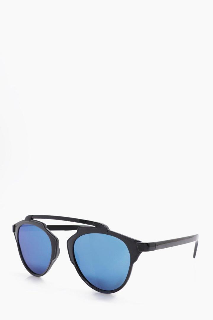 Boohoo Blue Lense Sunglasses Blue