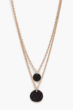 Boohoo Disco Double Layer Necklace
