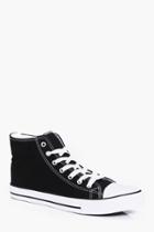 Boohoo High Top Canvas Plimsol Black