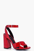 Boohoo Taylor Knotted Front Flare Block Heels