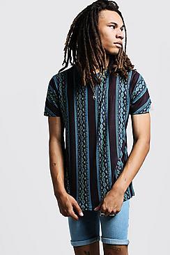 Boohoo Snake Print Stripe T-shirt