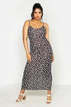 Boohoo Plus Ditsy Floral Basic Strappy Maxi Dress