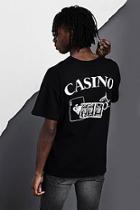 Boohoo Oversized Casino Back Print T-shirt