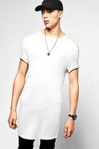 Boohoo Longline Scoop Hem Waffe Knit T-shirt